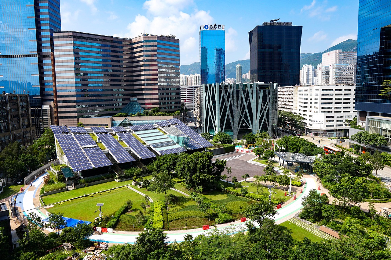 solar panels on rooftop